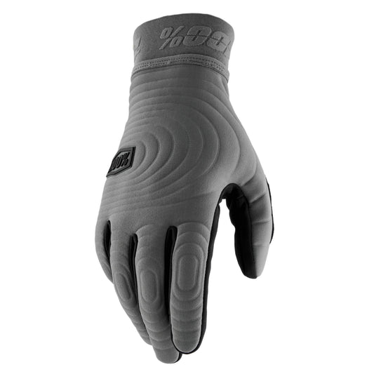 100% Brisker Xtreme Cold Weather Gloves - Charcoal Grey
