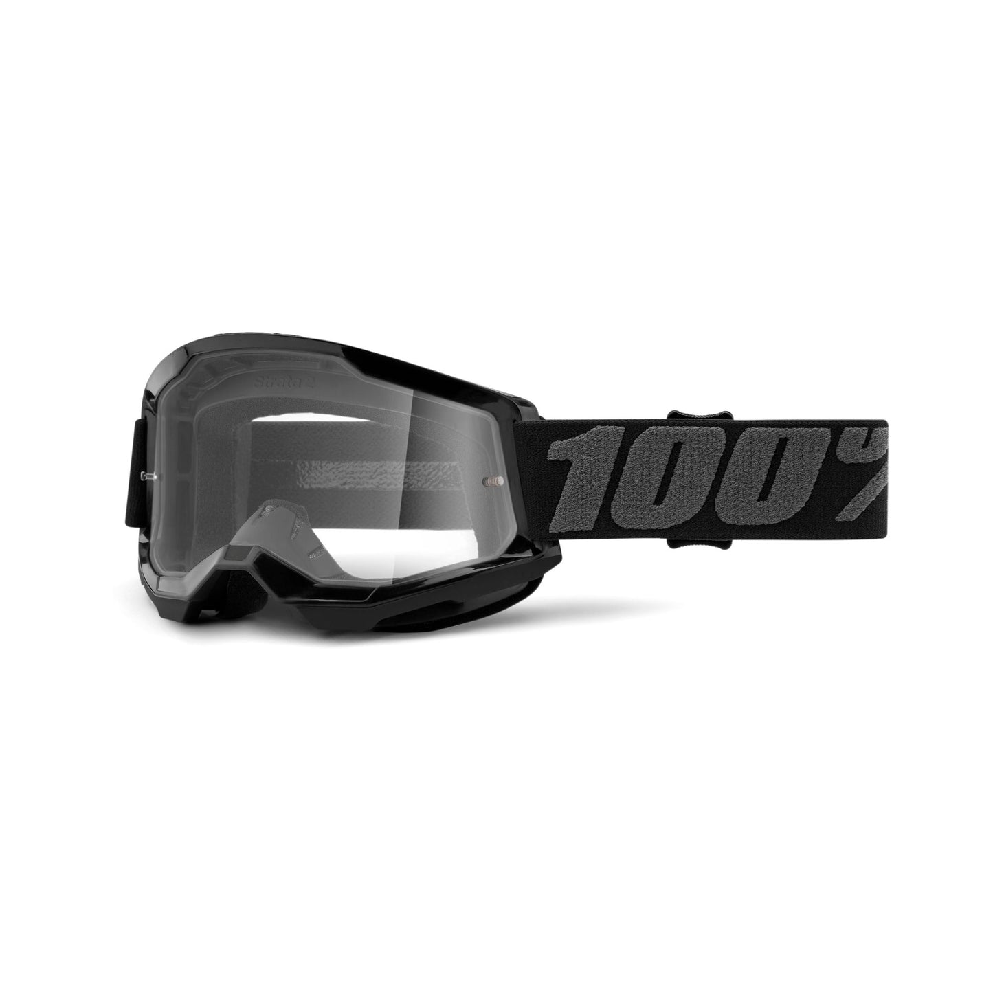 100% Strata 2 Goggle - Black / Clear Lens