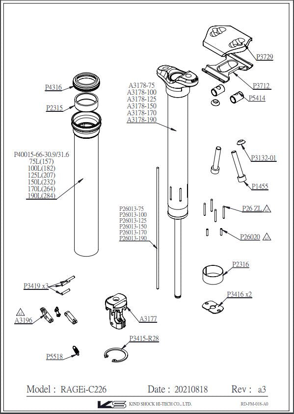KS RAGE Mast End Sleeve - Dropper Post Spares (A3177)