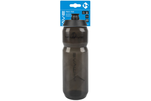 M-WAVE PBO-750 WATER BOTTLE – BLACK TRANSPARENT / 750ML