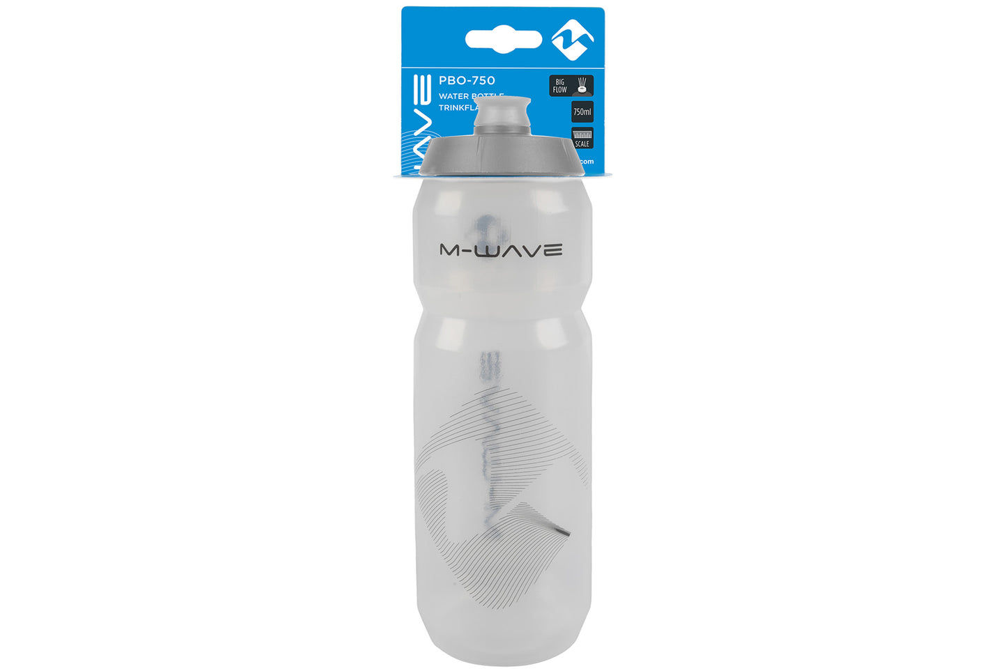 M-WAVE PBO-750 WATER BOTTLE – CLEAR TRANSPARENT / 750ML