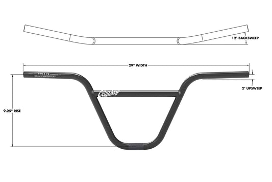 Odyssey Boss 9.25" Bar - Rustproof Black