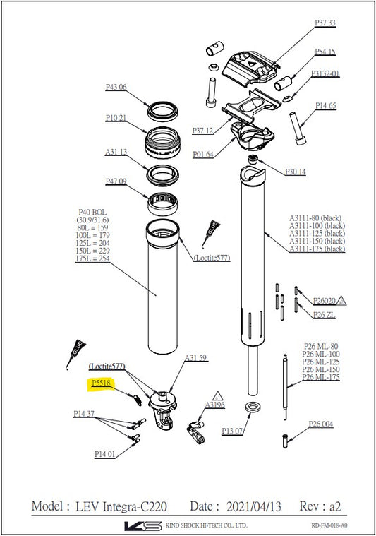 KS LEV Coupler Spring - Dropper Post Spares (P5518)