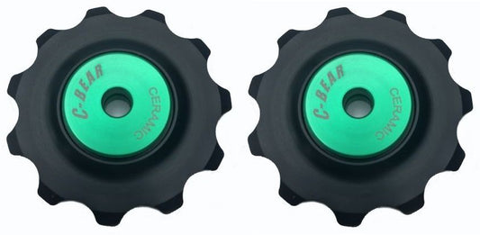 C-Bear Delrin Thermoplastic Ceramic Jockey wheel Campag/Shimano/Sram 10-11 spd (pull-del)
