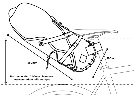 RESTRAP SADDLE BAG (18 LITRES) - BLACK/BLACK