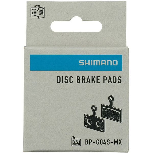 Shimano G04S-RX disc pads and spring, metal sintered pad, steel back