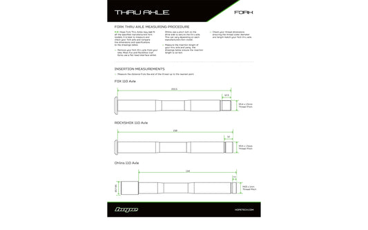 Hope Thru Axle - Front - Rockshox - Purple