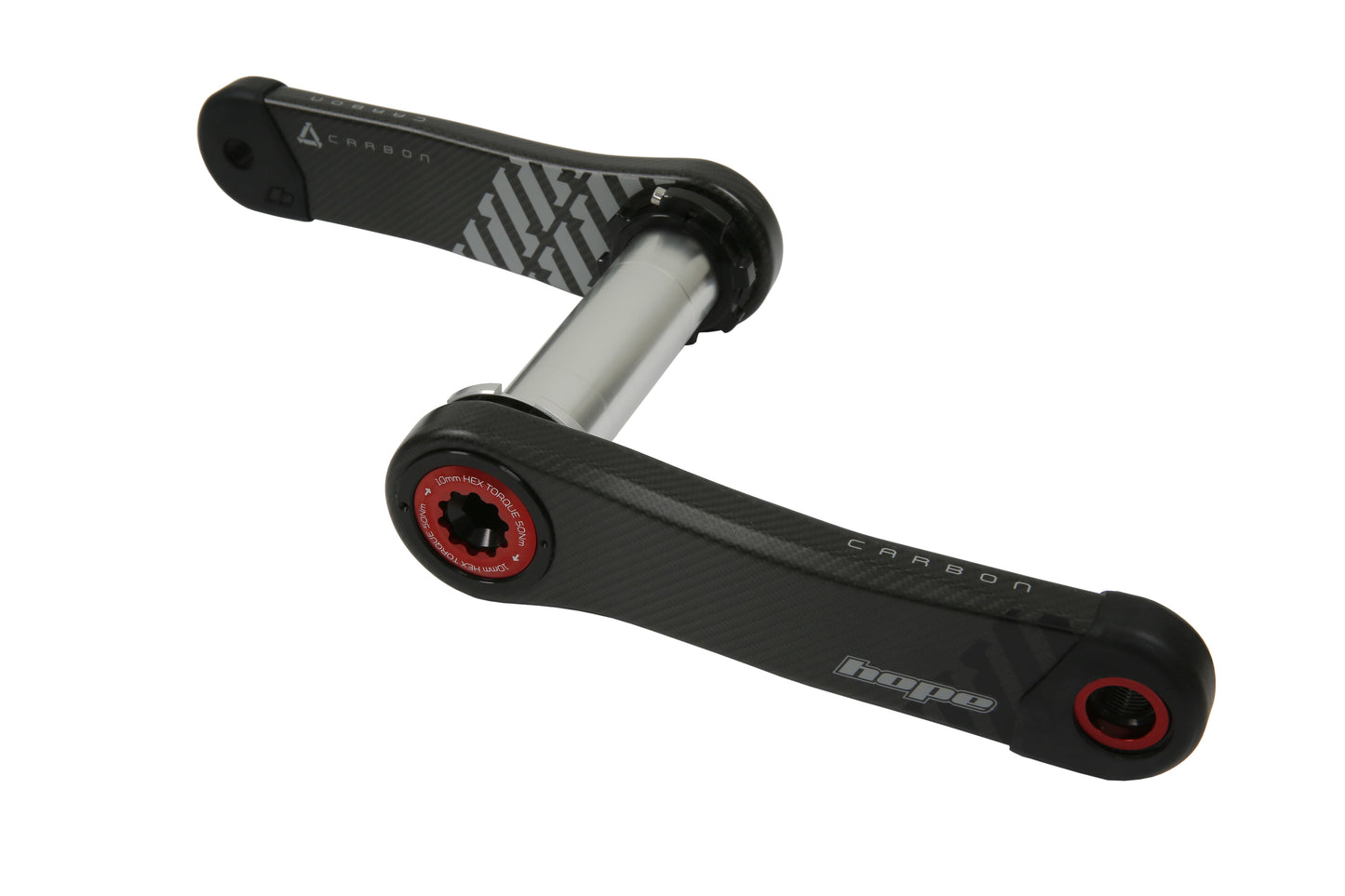 Hope Carbon Crankset 73mm Wide - Red