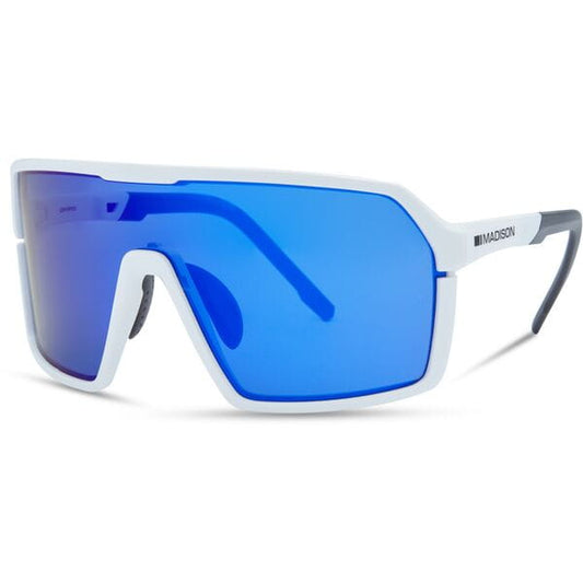 Madison Crypto Sunglasses - 3 pack - gloss white / blue mirror / amber and clear lens