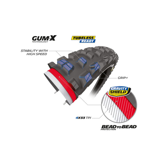 Michelin DH 34 Bike Park Tyre Black - 27.5 x 2.40"