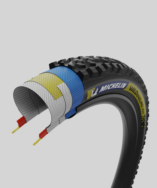 Michelin Wild Enduro Racing Line Tyre Blue/Yellow - Rear 29 x 2.40”