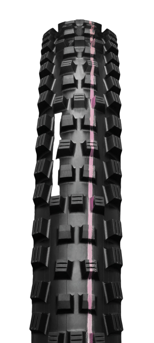 Close-up of a tire tread pattern