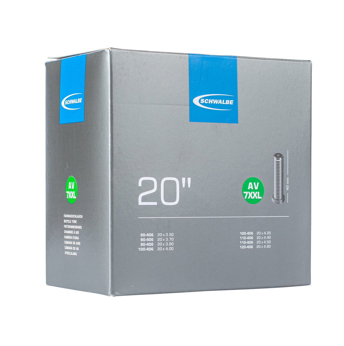 Schwalbe AV7XXL 20" Innertube (Schrader / Auto Valve) 3.50 - 4.80