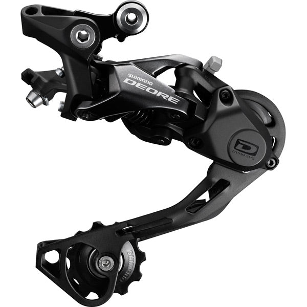 Shimano RD-M6000 Deore 10-speed Shadow+ design rear derailleur, GS, black