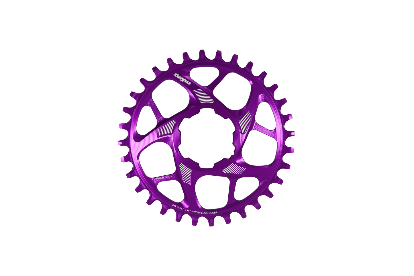 Hope R22 Spiderless Boost Chainring - Purple