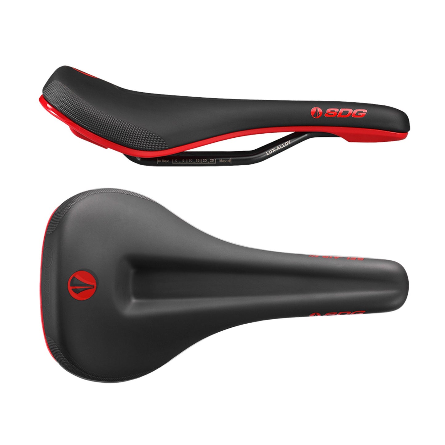 SDG Bel Air V3 Max Lux-Alloy Saddle Black / Red