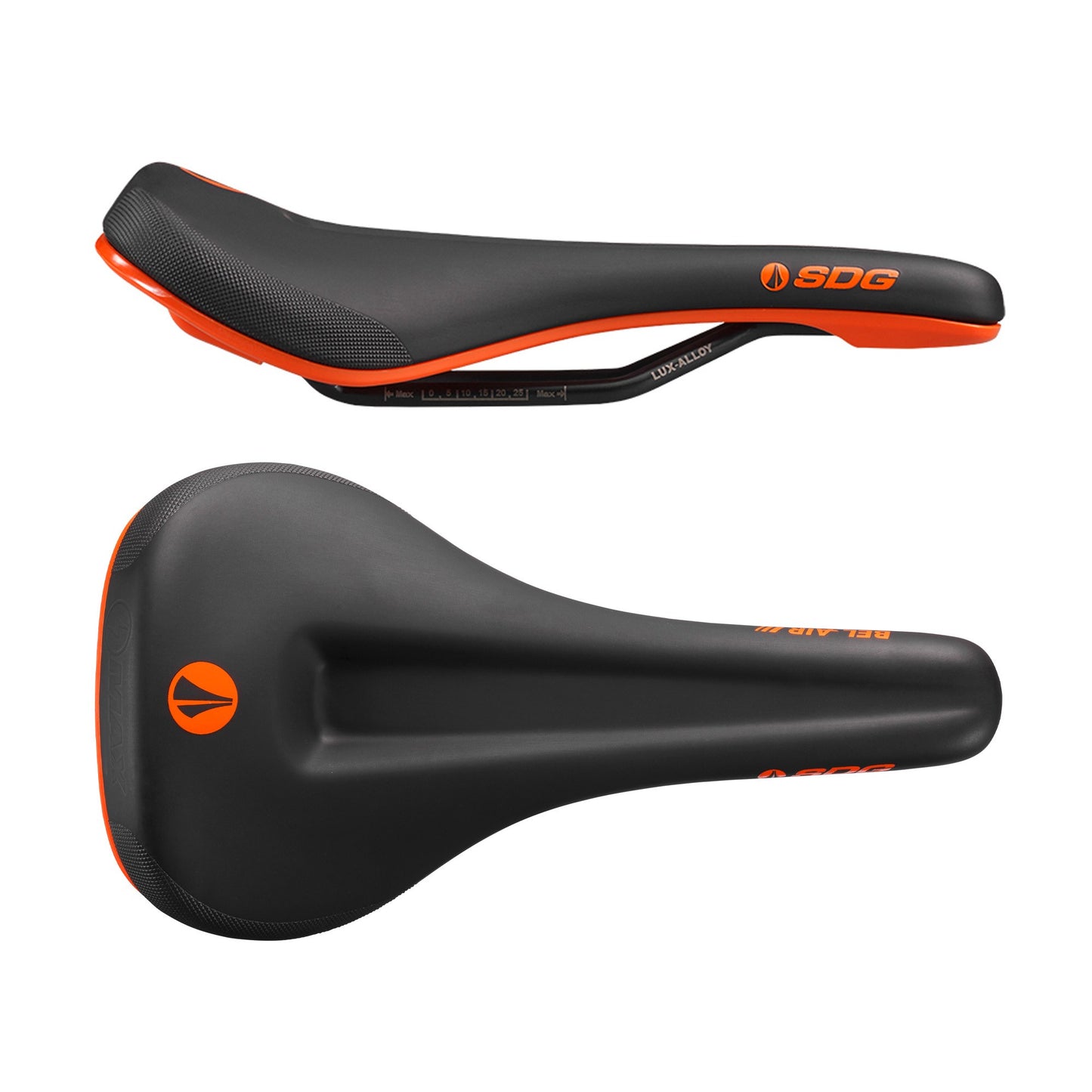 SDG Bel Air V3 Max Lux-Alloy Saddle Black / Orange