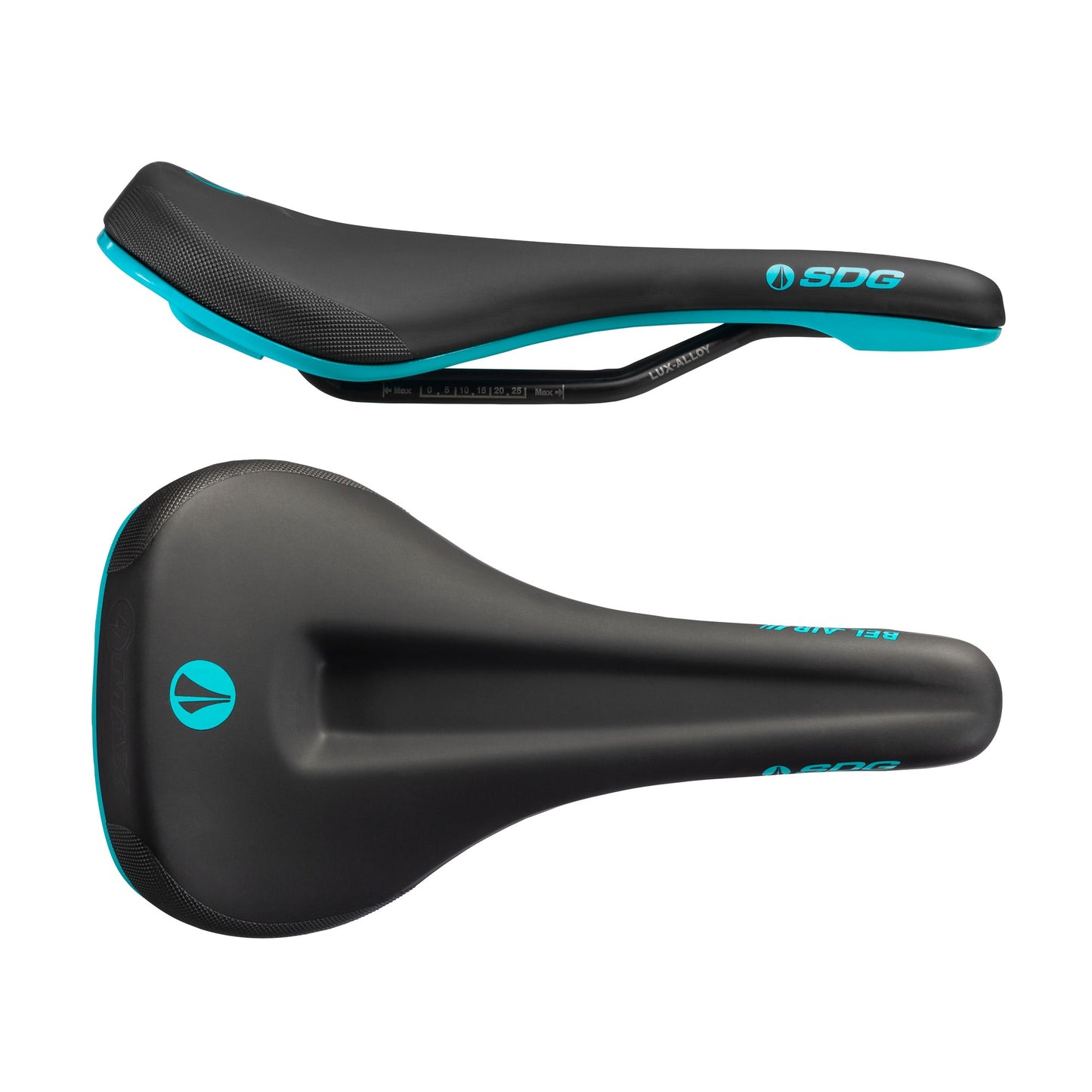 SDG Bel Air V3 Max Lux-Alloy Saddle Black / Turquoise