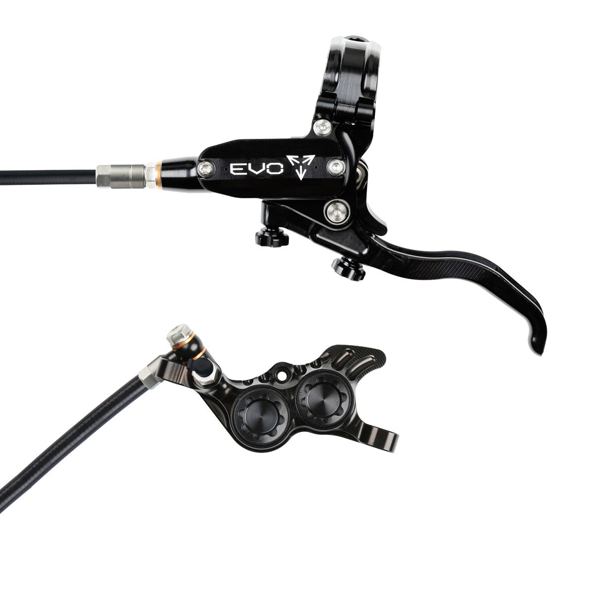 Hope Tech 4 EVO GR4 Brake - Black/Black - Black Hose - No Rotor