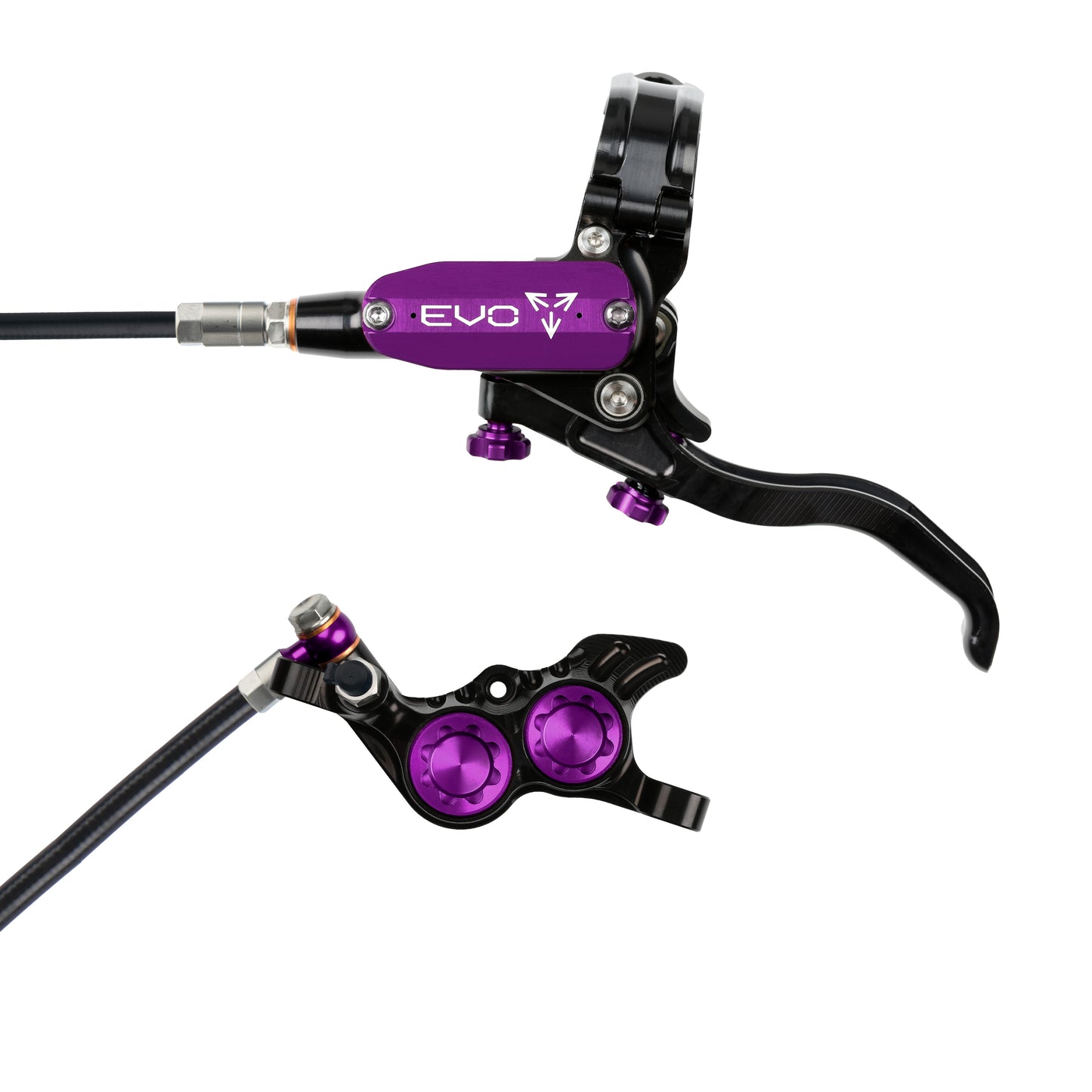 Hope Tech 4 EVO GR4 Brake - Black/Purple - Black Hose - No Rotor