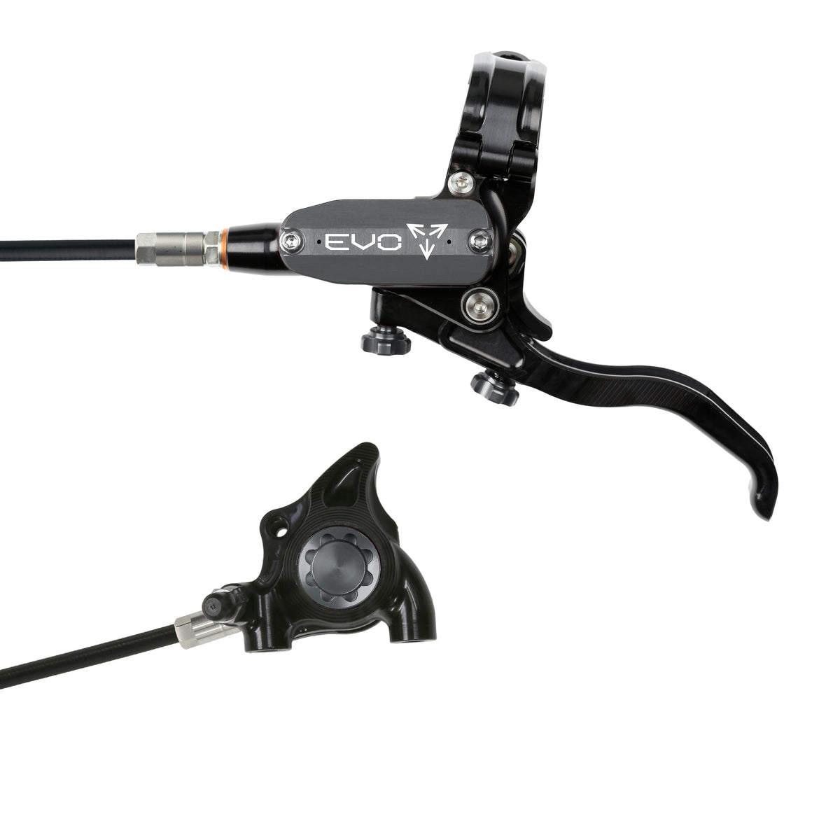 Hope Tech 4 EVO X2 Flatmount Brake - Black/Smoke - Black Hose - No Rotor