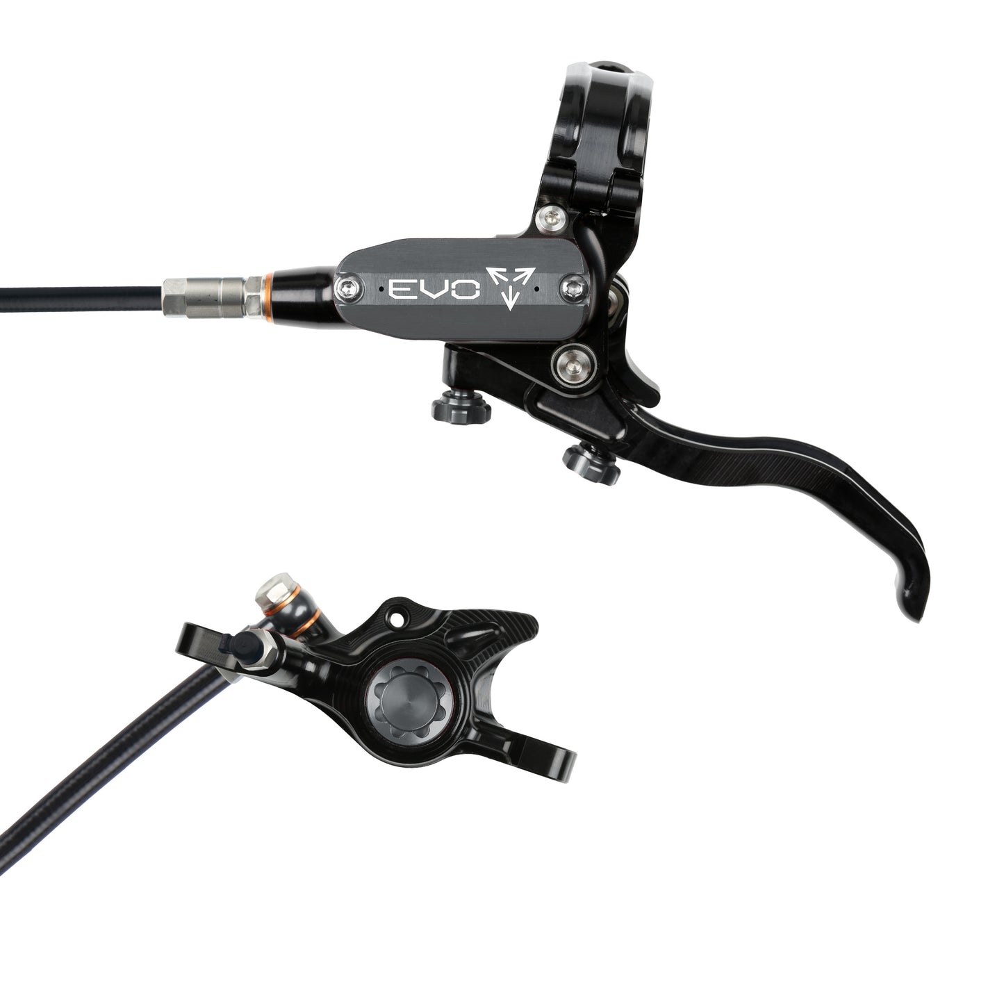 Hope Tech 4 EVO X2 Brake - Black/Smoke - Black Hose - No Rotor