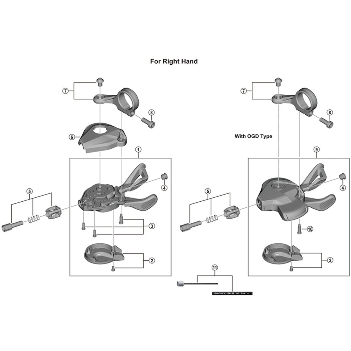 Shimano SL-M7100 right hand bracket unit