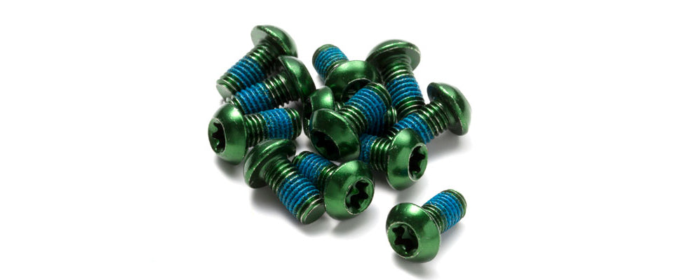 REVERSE Disc Rotor Bolt Set - 12 pcs - GREEN
