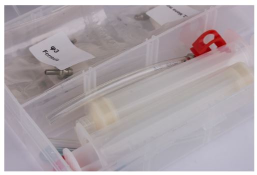 Aztec Universal bleed kit with syringe and nipples to suit most brands