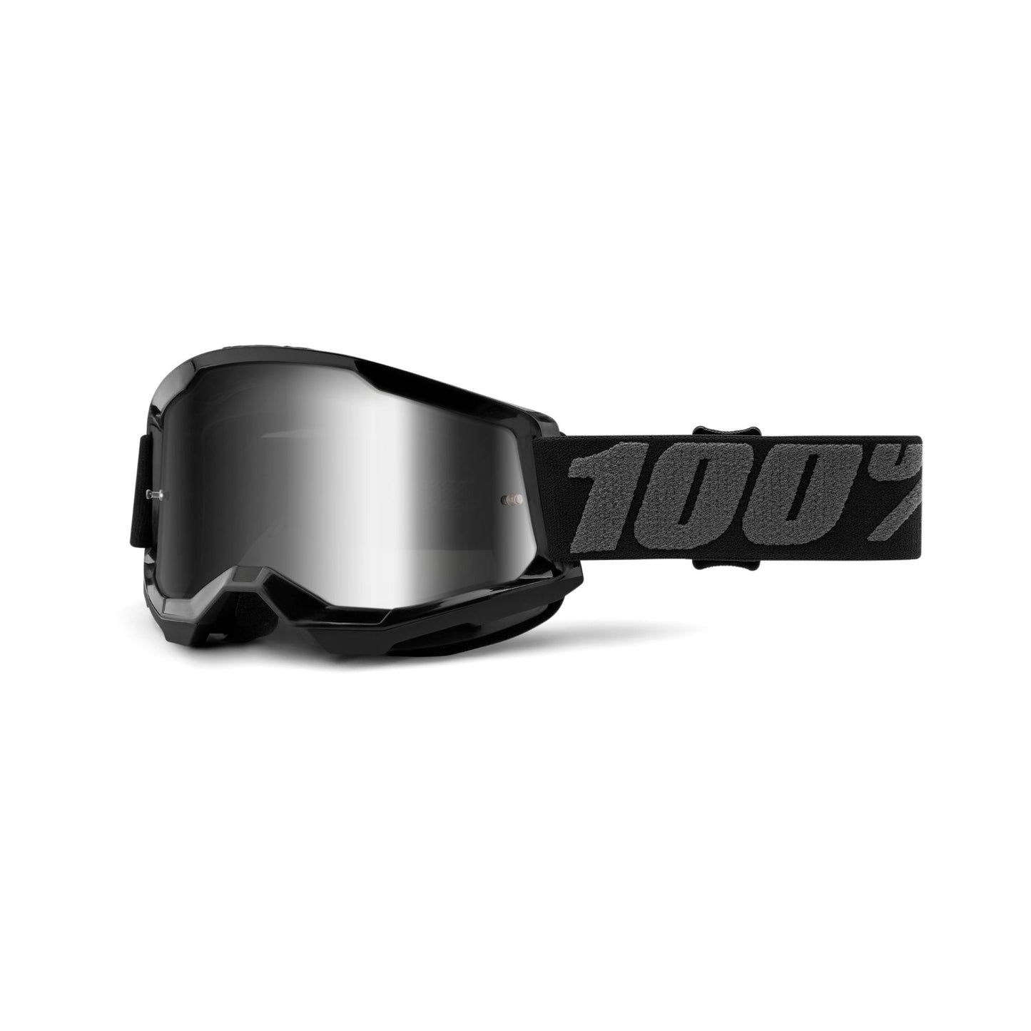 100% Strata 2 Goggle - Black / Silver Mirror Lens