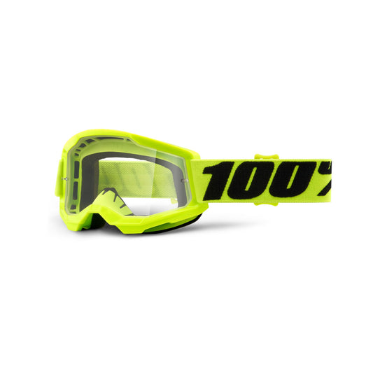 100% Strata 2 Youth Goggle - Yellow / Clear Lens