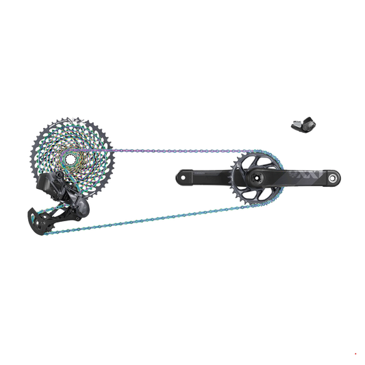 SRAM CHAIN PC XX1 EAGLE HOLLOWPIN 126 LINKS POWERLOCK FLOWLINK 12 SPEED - RAINBOW