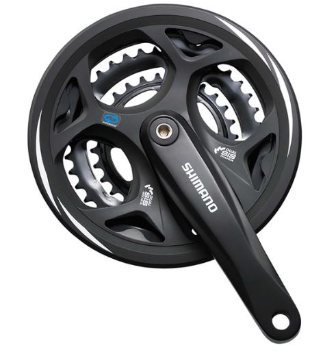 Shimano FC-M311 Altus square taper chainset, 48/38/28T, without chainguard, 175 mm