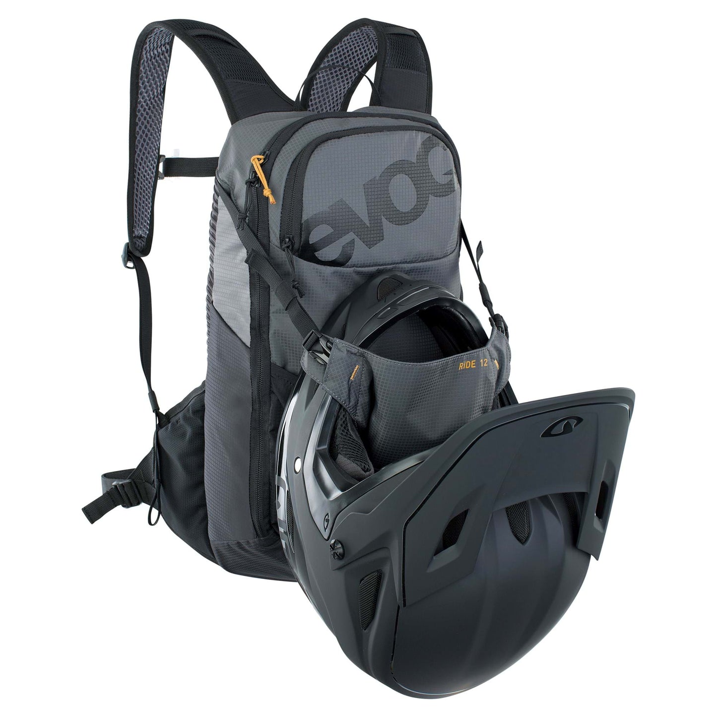 EVOC RIDE PERFORMANCE BACKPACK 12L + 2L BLADDER - CARBON GREY/BLACK