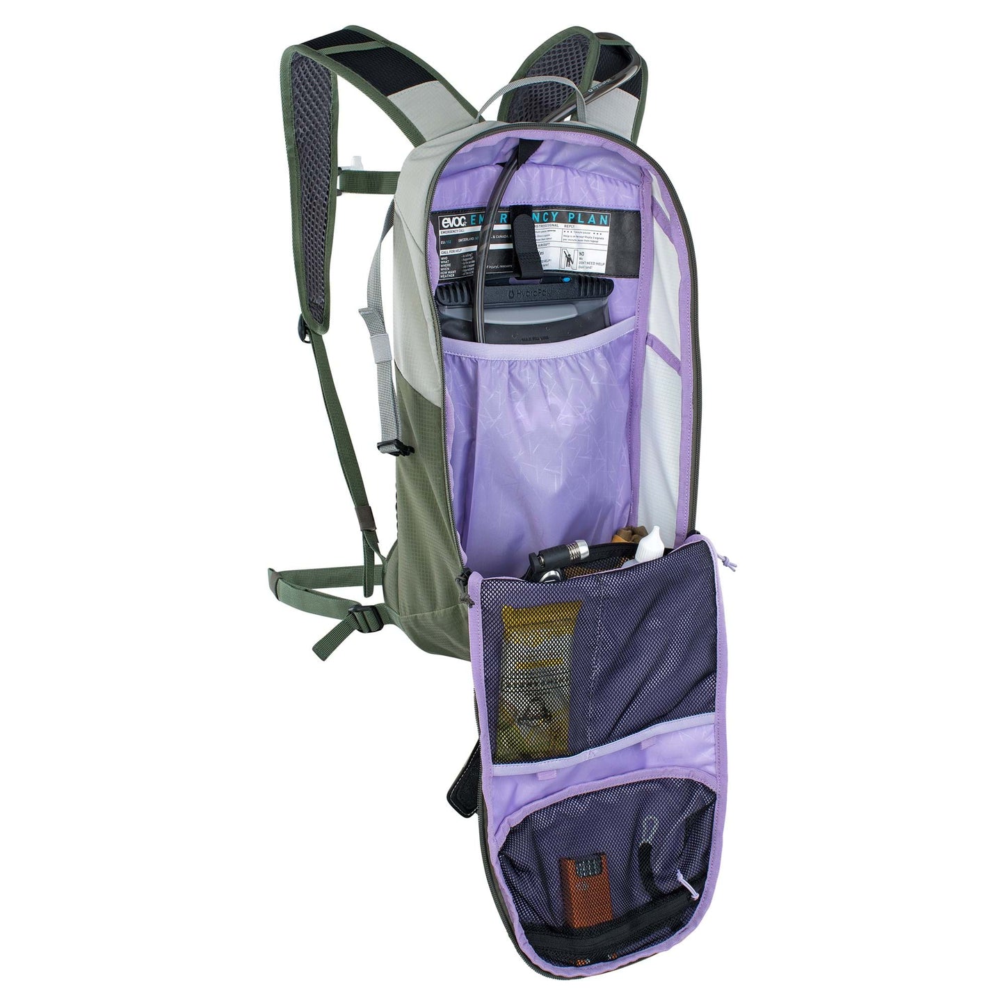 EVOC RIDE PERFORMANCE BACKPACK 8L - STONE/DARK OLIVE