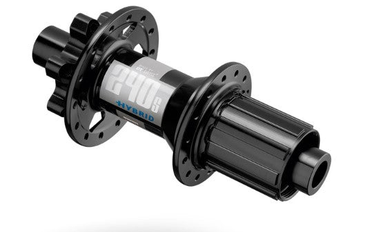 DT Swiss Hybrid 240s rear disc 6-bolt 148 / 12 mm Boost 32 hole, Shimano black