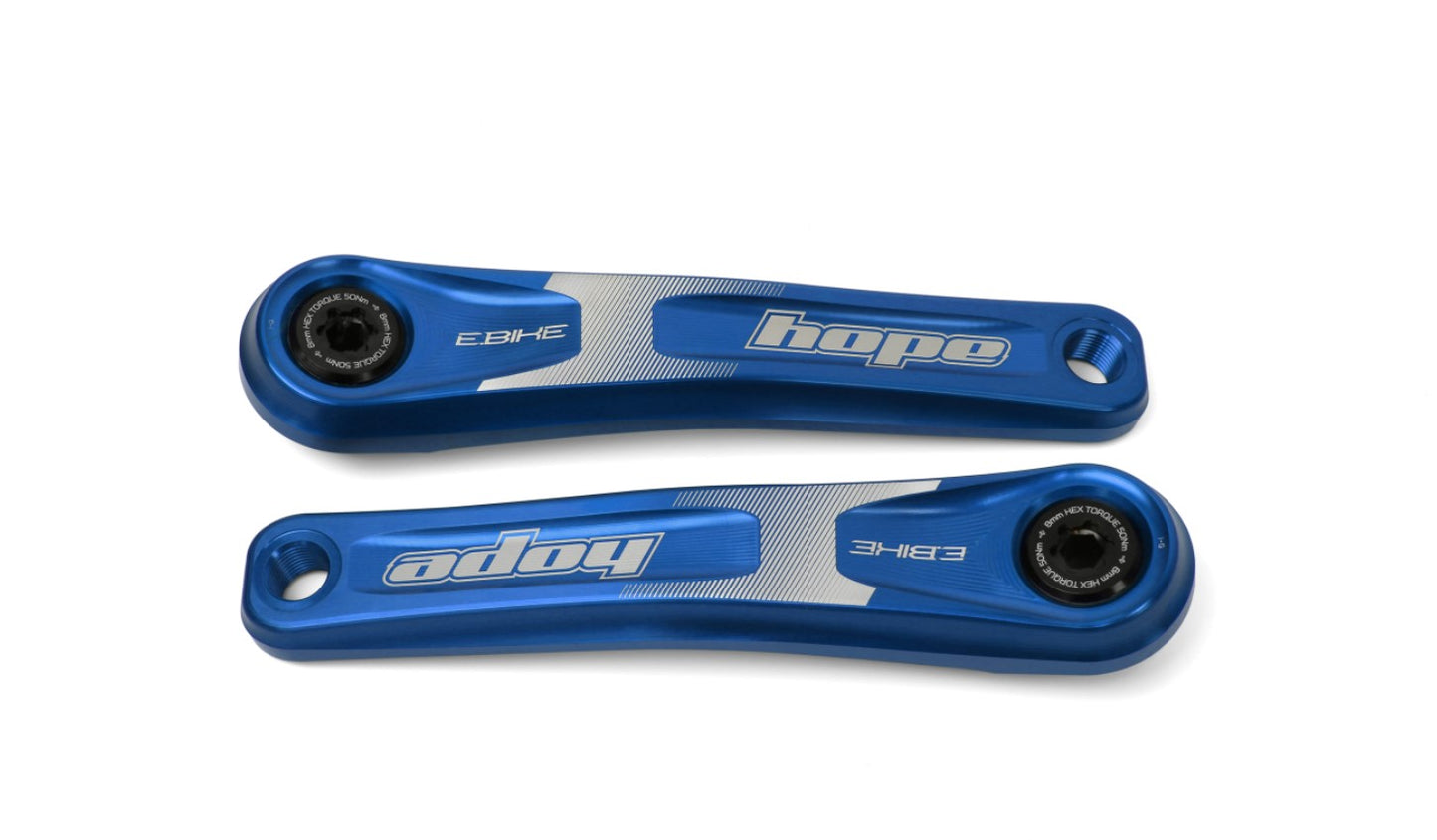 Hope E-Bike Crankset - Narrow Offset - Blue