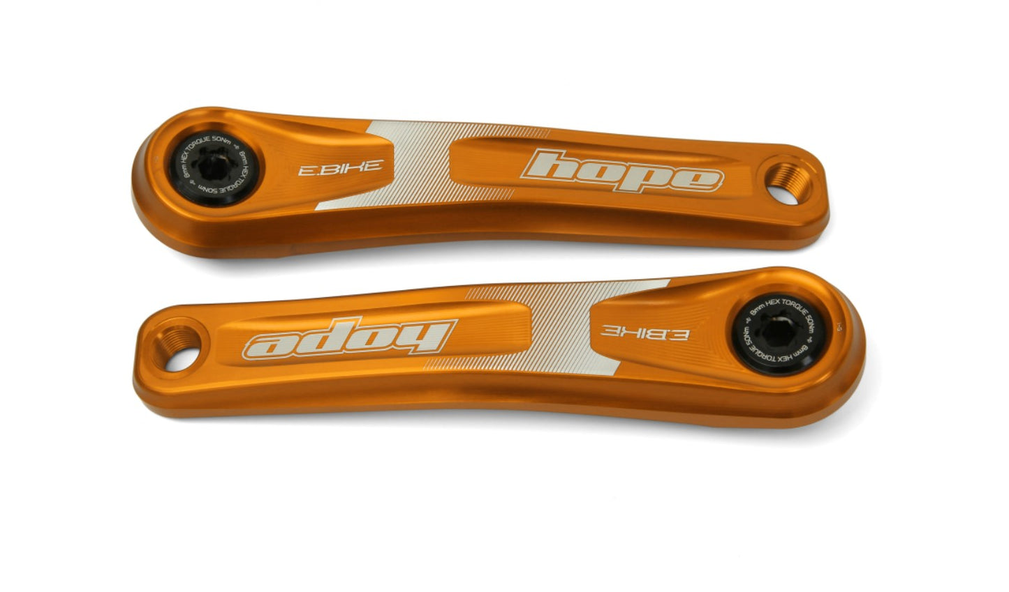 Hope E-Bike Crankset - Standard Offset - Orange