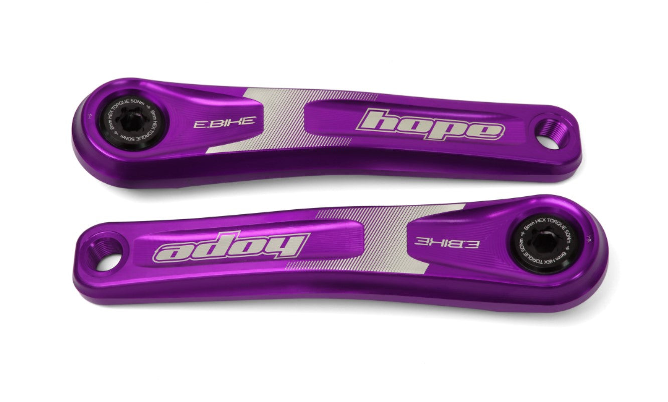 Hope E-Bike Crankset - Standard Offset - Purple
