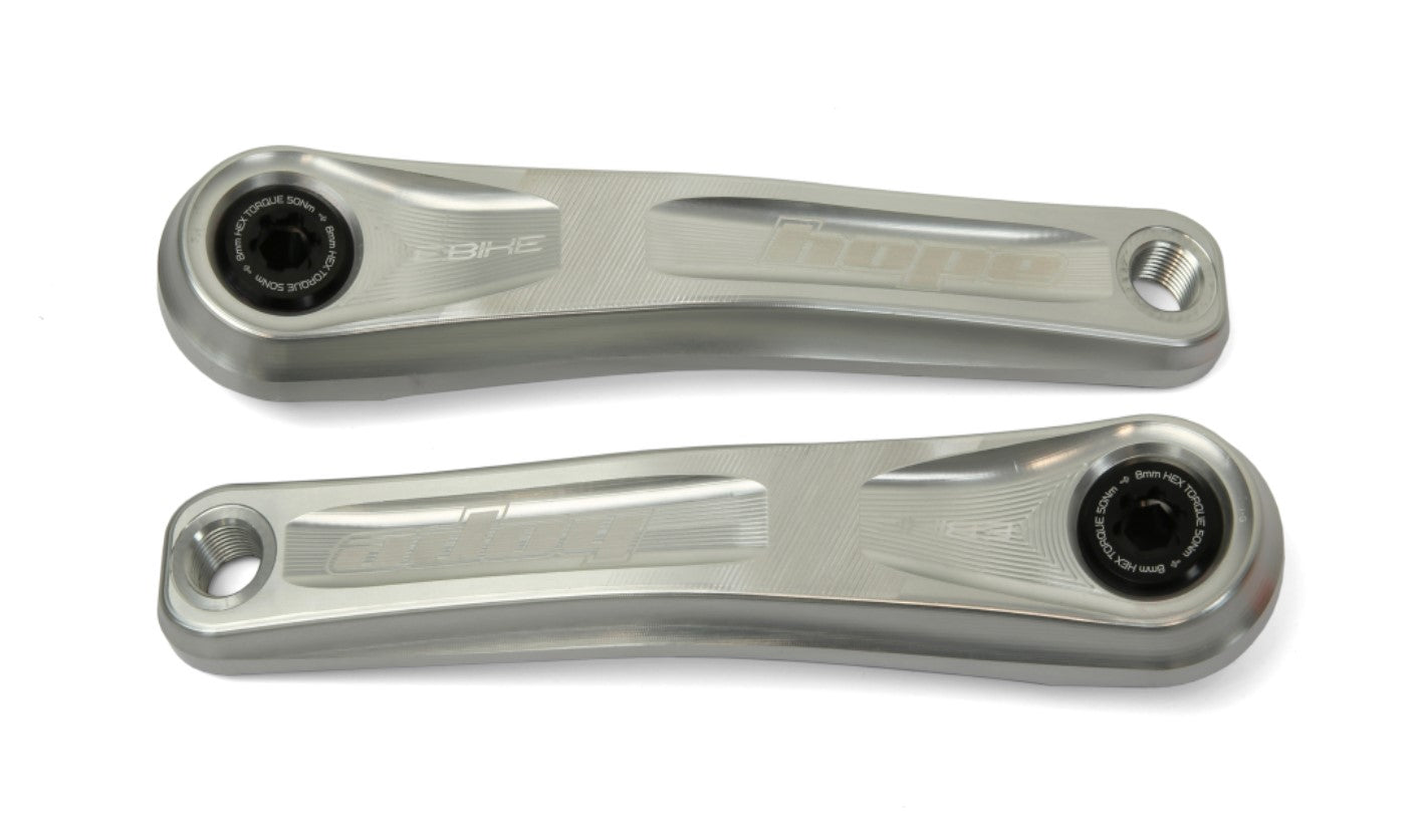 Hope E-Bike Crankset - Standard Offset - Silver