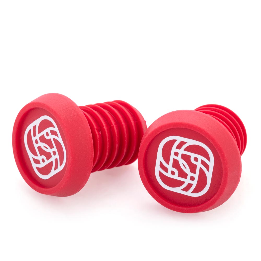Gusset BMX Push-In plugs - Bar Ends (Pair) - Red