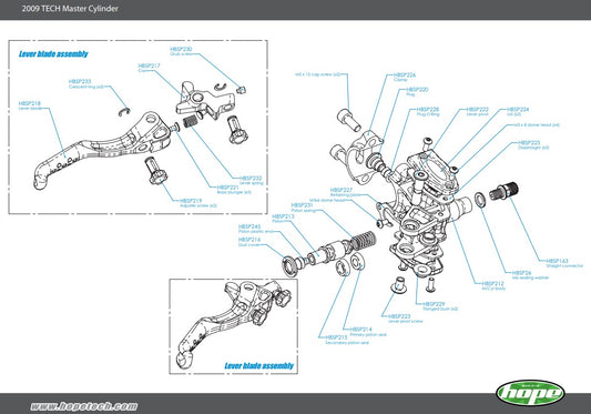 Hope Tech Master Cylinder Clamp - Silver (HBSP226)
