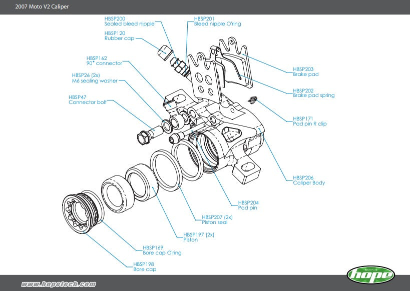 Hope Moto Caliper Piston