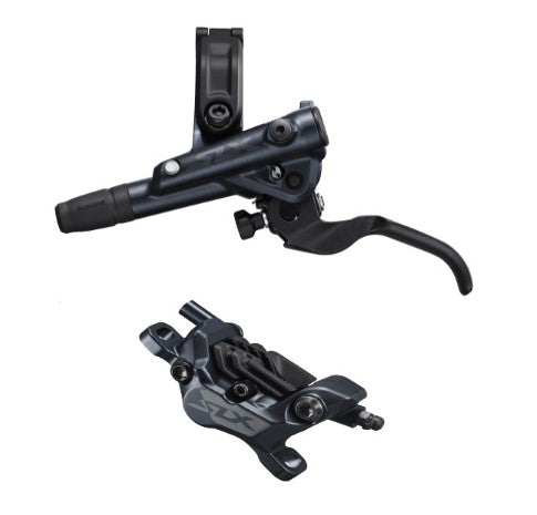 Shimano BR-M7120/BL-M7100 SLX 4 pot bled brake lever/post mount calliper, rear left