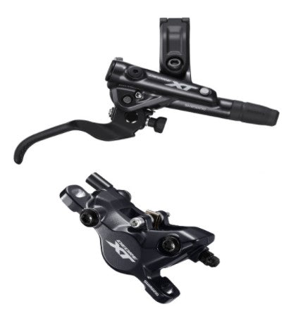 Shimano BR-M8100/BL-M8100 DEORE XT bled brake lever/post mount calliper