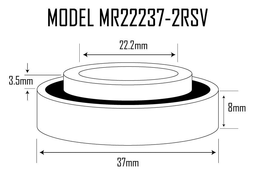 MR22237-2RS SRAM GXP BEARING NON DRIVE SIDE