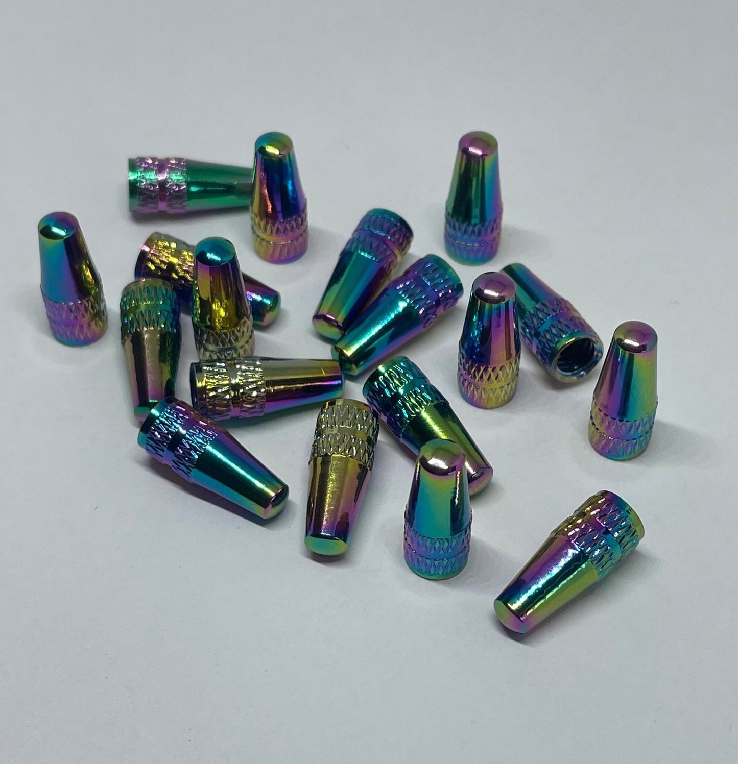 Oil Slick Aluminium Presta Valve Cap (EACH)