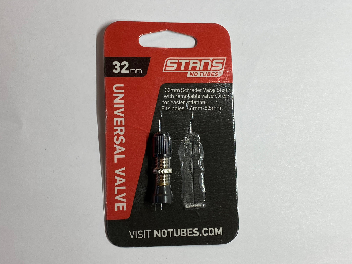 Recycled - Stans No Tubes Universal Schrader Valve - 32mm (for Hugo Rims)