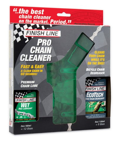 Finish Line Pro Chain Cleaner Kit - Includes Lubricant and Degreaser