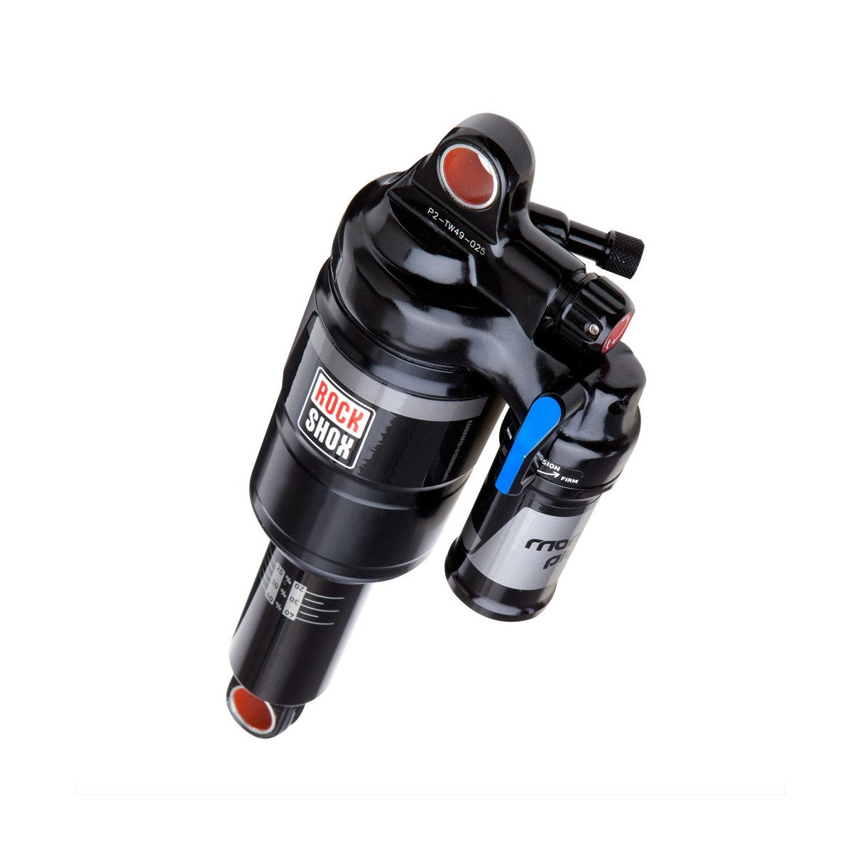 ROCKSHOX - MONARCH PLUS RC3 - (216X57/8.5X2.25) DEBONAIR - 9 VOLUME REDUCERS - MREB/MCOMP - FASTBLACK/SBC SHOCK BLOCK